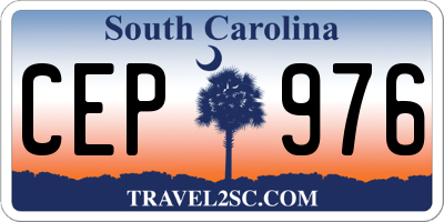 SC license plate CEP976
