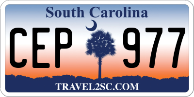 SC license plate CEP977