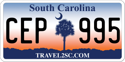 SC license plate CEP995