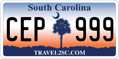 SC license plate CEP999