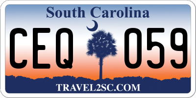 SC license plate CEQ059