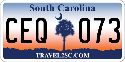 SC license plate CEQ073