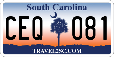 SC license plate CEQ081