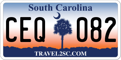 SC license plate CEQ082