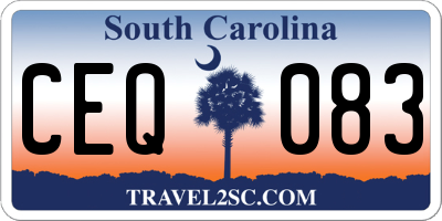 SC license plate CEQ083