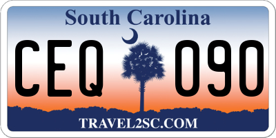 SC license plate CEQ090
