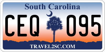 SC license plate CEQ095