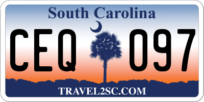 SC license plate CEQ097