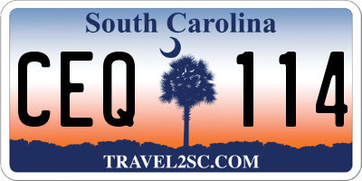 SC license plate CEQ114