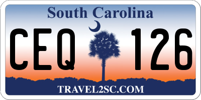 SC license plate CEQ126