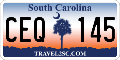 SC license plate CEQ145
