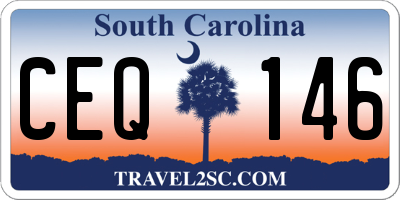 SC license plate CEQ146