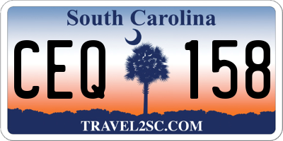 SC license plate CEQ158