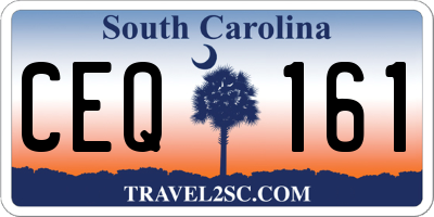 SC license plate CEQ161