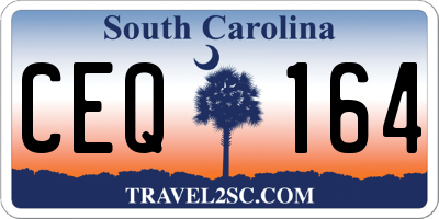 SC license plate CEQ164