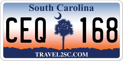 SC license plate CEQ168
