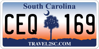 SC license plate CEQ169