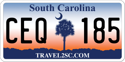 SC license plate CEQ185