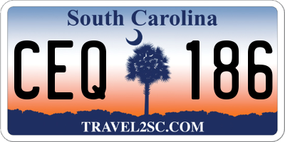SC license plate CEQ186