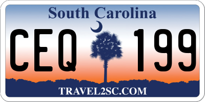 SC license plate CEQ199
