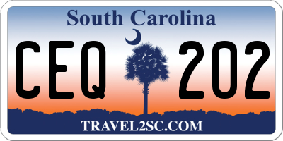 SC license plate CEQ202
