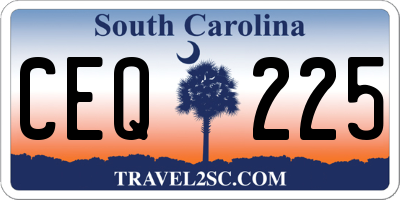 SC license plate CEQ225