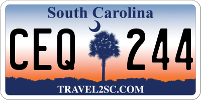 SC license plate CEQ244