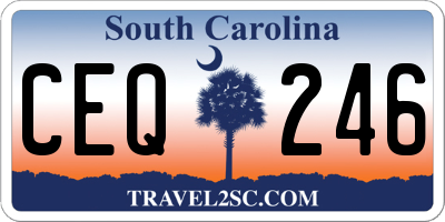 SC license plate CEQ246
