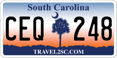 SC license plate CEQ248