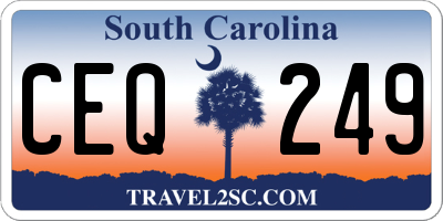 SC license plate CEQ249