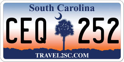 SC license plate CEQ252