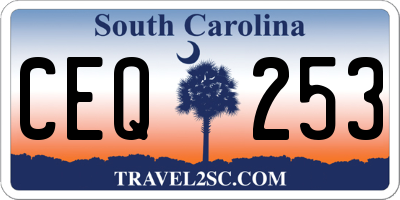 SC license plate CEQ253