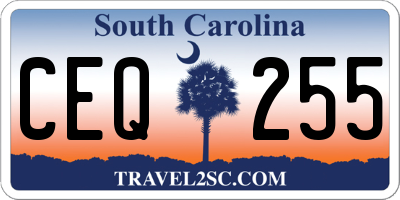 SC license plate CEQ255
