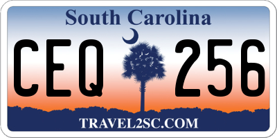 SC license plate CEQ256