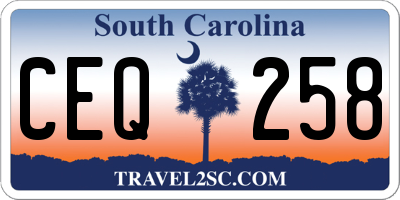 SC license plate CEQ258