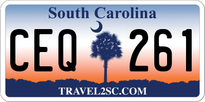 SC license plate CEQ261
