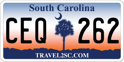 SC license plate CEQ262