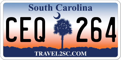 SC license plate CEQ264