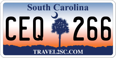 SC license plate CEQ266