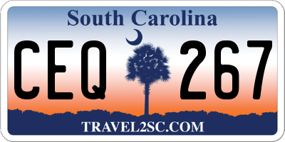 SC license plate CEQ267