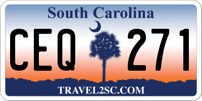SC license plate CEQ271