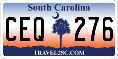 SC license plate CEQ276