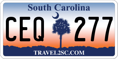 SC license plate CEQ277
