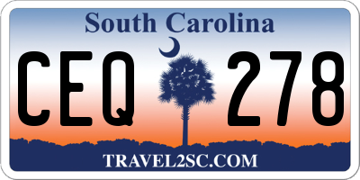 SC license plate CEQ278