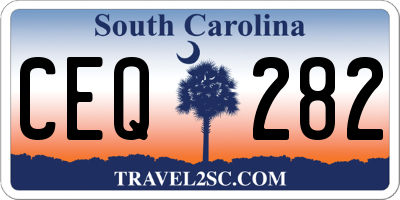 SC license plate CEQ282