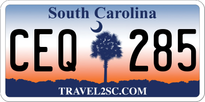 SC license plate CEQ285