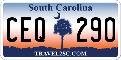 SC license plate CEQ290