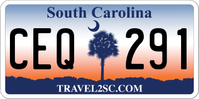SC license plate CEQ291