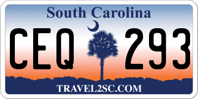 SC license plate CEQ293