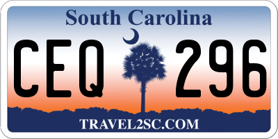 SC license plate CEQ296
